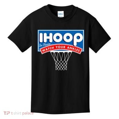 Ihoop I Hoop So Please Watch Your Ankles Classic Logo Kids T-Shirt