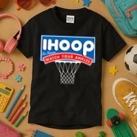 Ihoop I Hoop So Please Watch Your Ankles Classic Logo Kids T-Shirt thumb 3