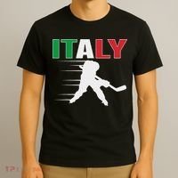 Italy Ice Hockey Fans Jersey Italian Hockey Team Supporter T-Shirt thumb 3