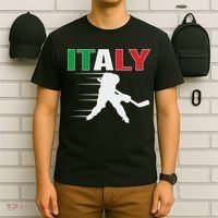 Italy Ice Hockey Fans Jersey Italian Hockey Team Supporter T-Shirt thumb 6