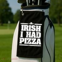 Irish I Had Another Pizza St St Patricks Day Golf Towel thumb 2