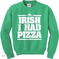 Irish I Had Another Pizza St St Patricks Day Kids Sweatshirt thumb 0