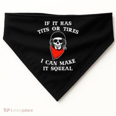 If It Has Tits Or Tires I Can Make It Squeal Funny USA-Made Doggie Bandana
