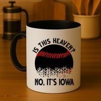 Is It Heaven No It's Iowa Baseball Lover Coffee Mug thumb 4