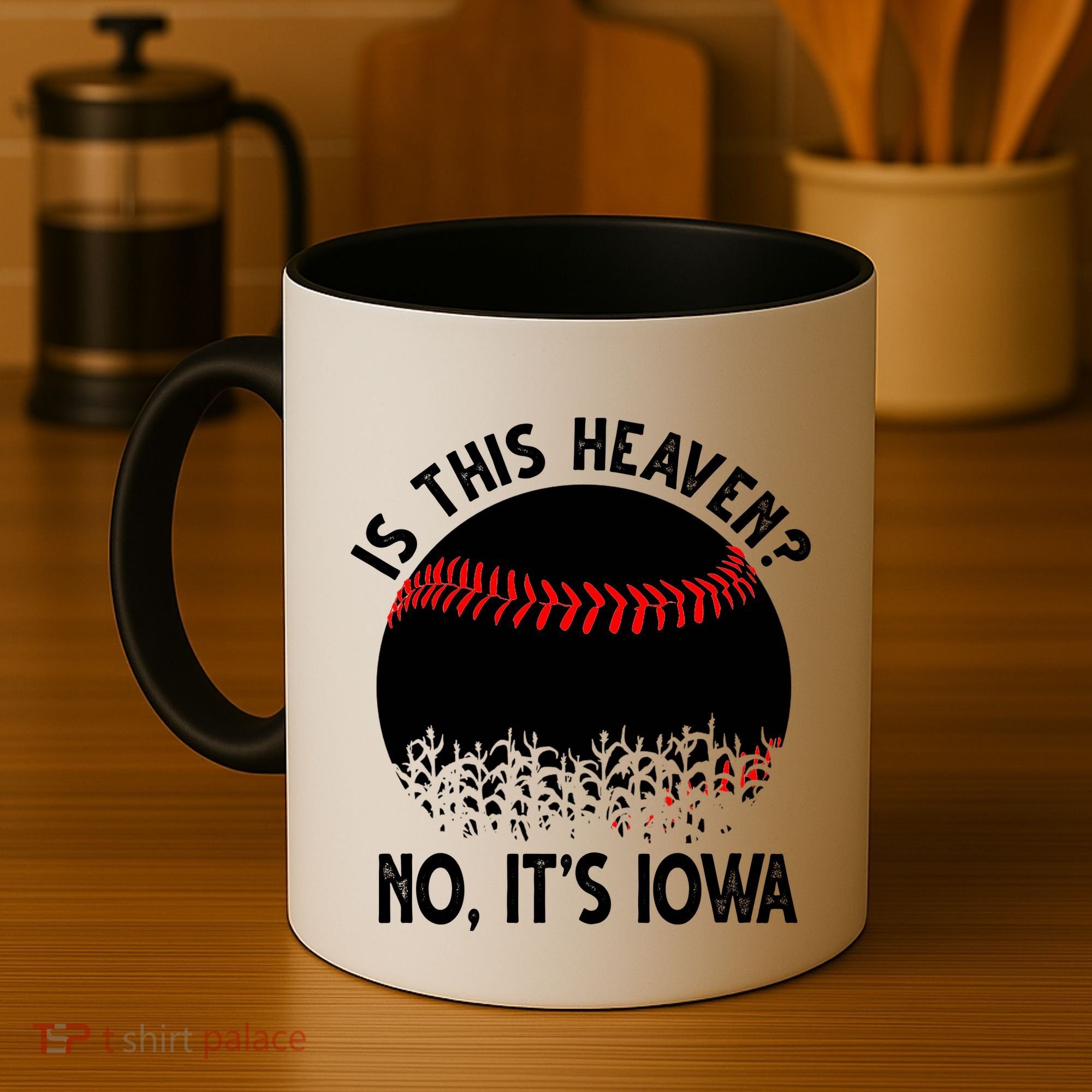 Is It Heaven No It's Iowa Baseball Lover Coffee Mug