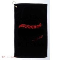 Is It Heaven No It's Iowa Baseball Lover Golf Towel thumb 0