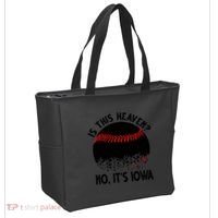 Is It Heaven No It's Iowa Baseball Lover Tote Bag thumb 2
