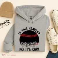 Is It Heaven No It's Iowa Baseball Lover Hoodie thumb 4