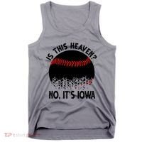 Is It Heaven No It's Iowa Baseball Lover Tank Top thumb 0