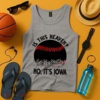 Is It Heaven No It's Iowa Baseball Lover Tank Top thumb 4