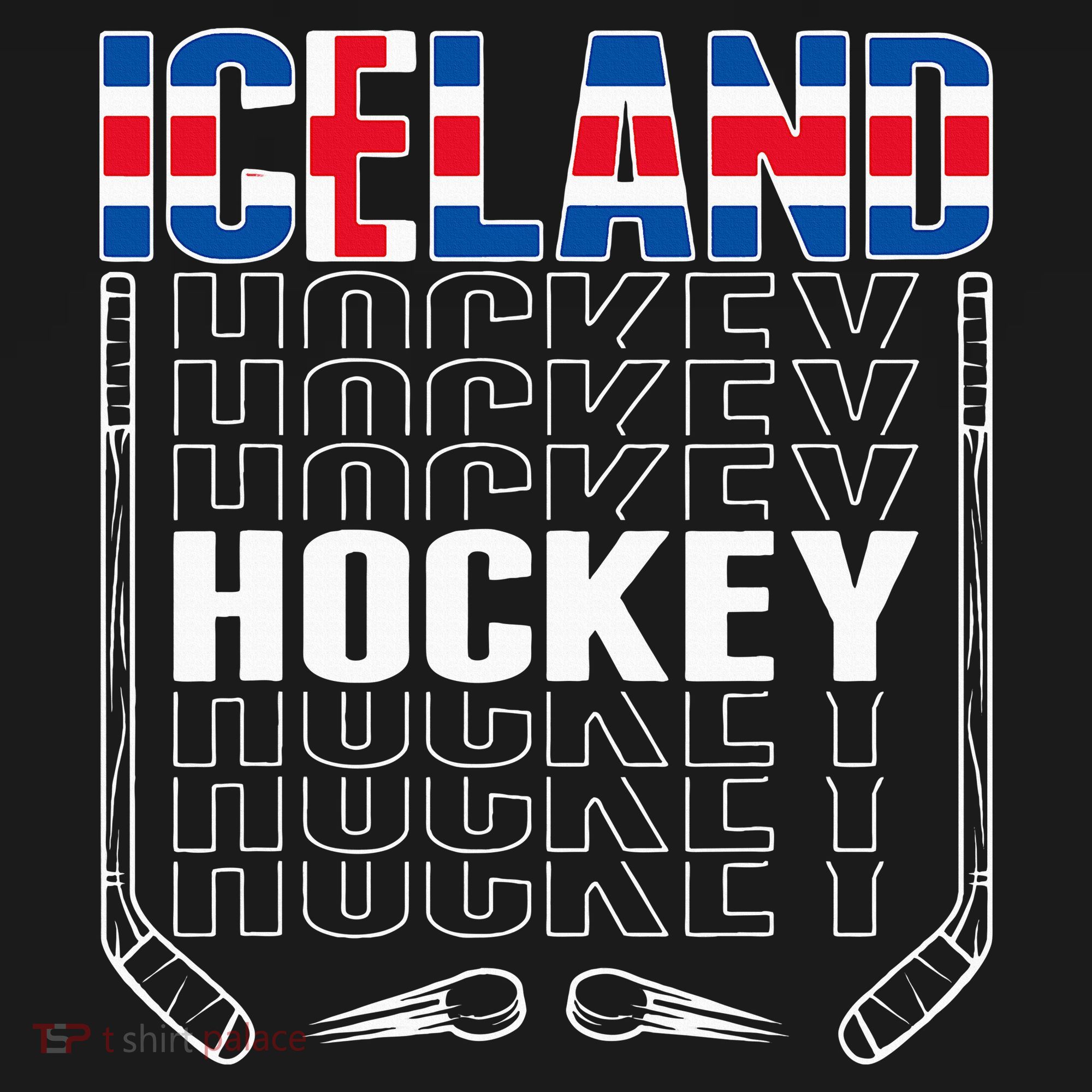 Iceland Ice Hockey Fans Jersey Icelandic Flag Hockey Stick Women's Hoodie