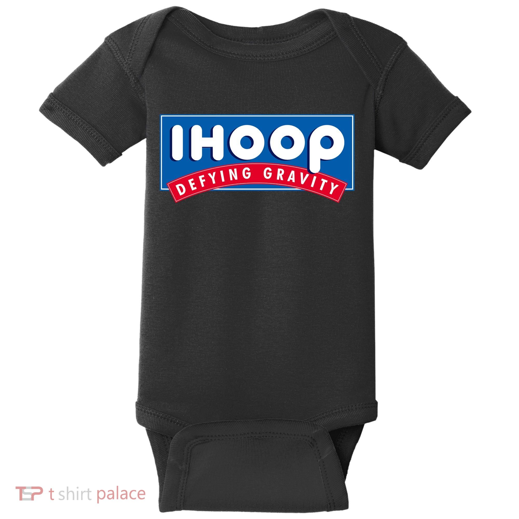 Ihoop I Hoop Defying Gravity Basketball & Basketballer Baby Bodysuit