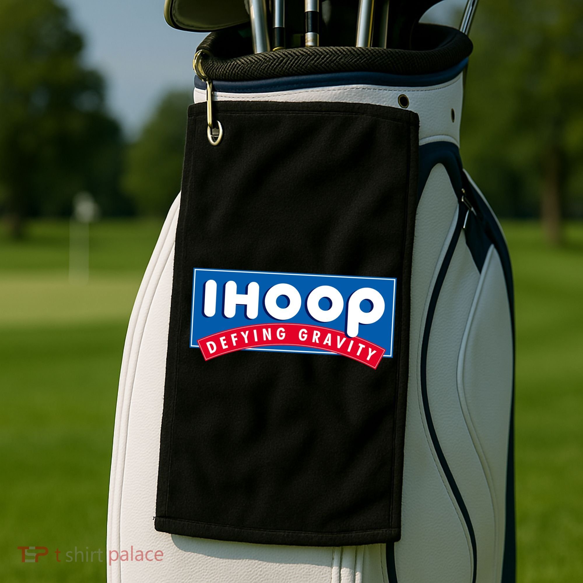 Ihoop I Hoop Defying Gravity Basketball & Basketballer Golf Towel