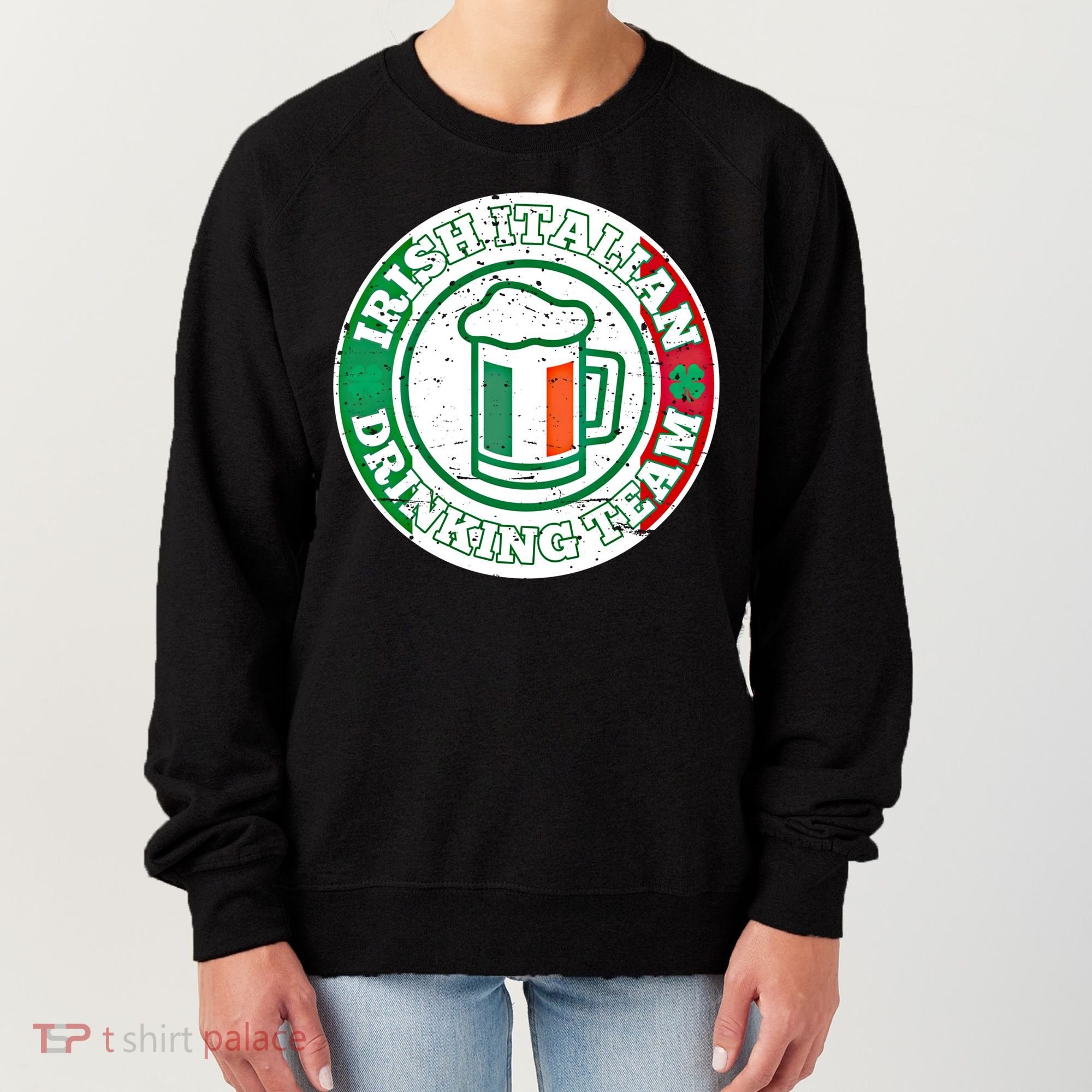 Irish Italian Ing Team Italy Flag St Patrick Humor Gift Cool Gift Women's Sweatshirt