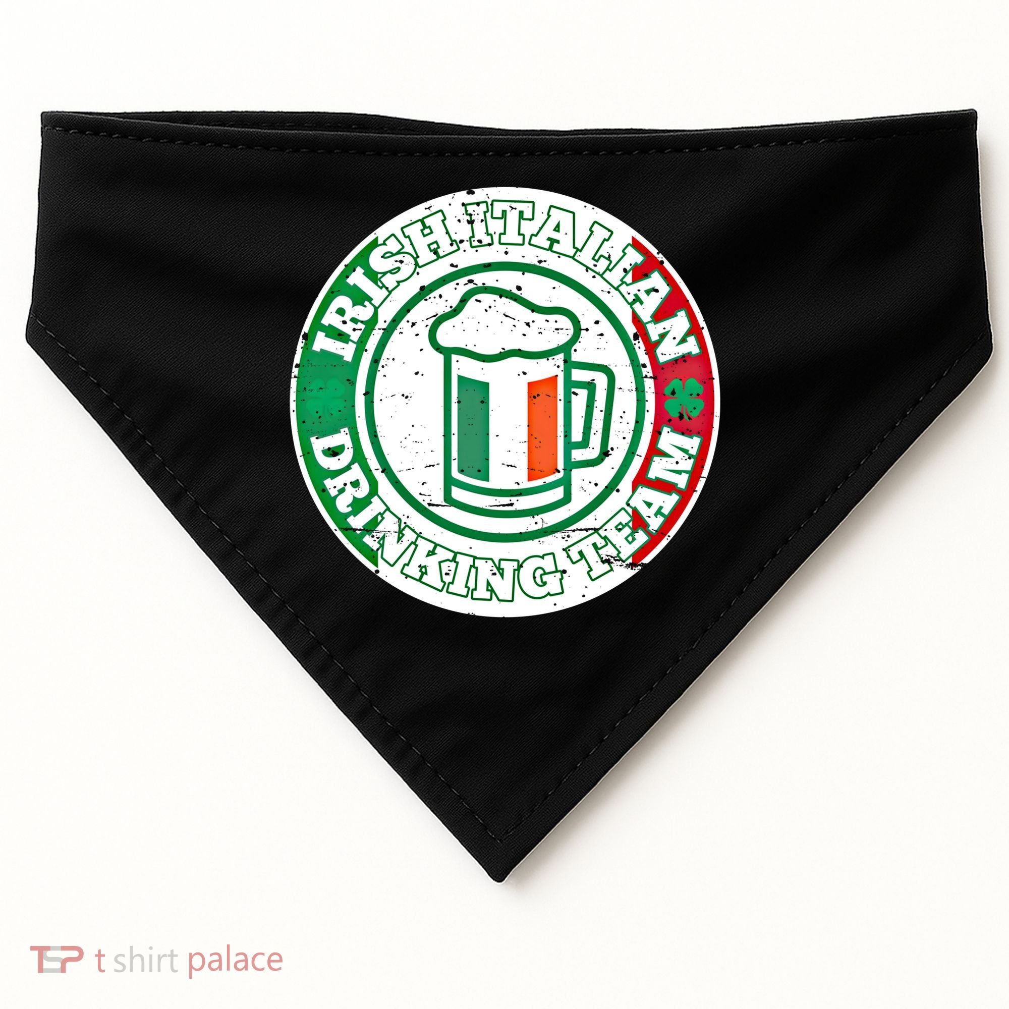 Irish Italian Ing Team Italy Flag St Patrick Humor Gift Cool Gift USA-Made Doggie Bandana