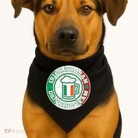 Irish Italian Ing Team Italy Flag St Patrick Humor Gift Cool Gift USA-Made Doggie Bandana thumb 1