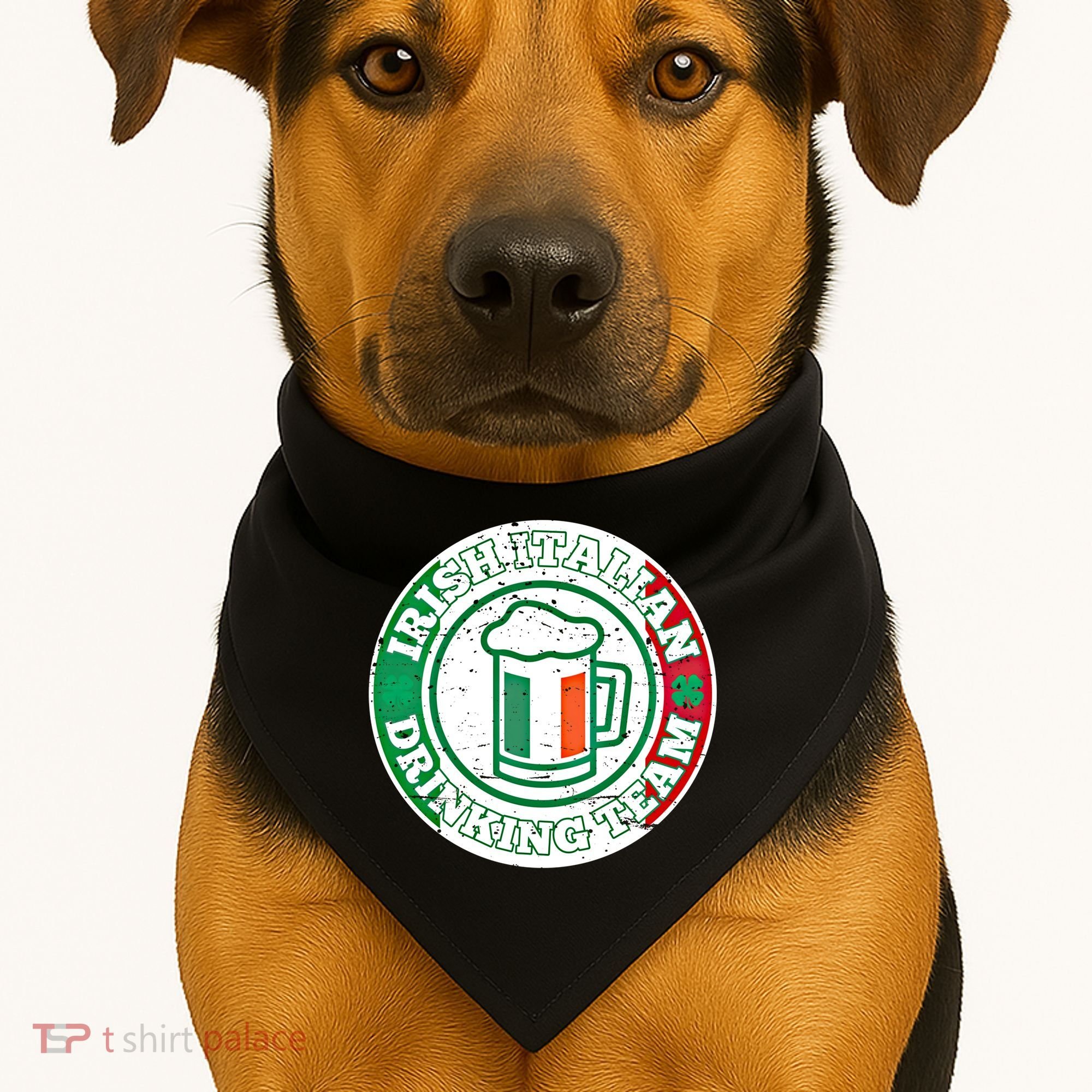 Irish Italian Ing Team Italy Flag St Patrick Humor Gift Cool Gift USA-Made Doggie Bandana