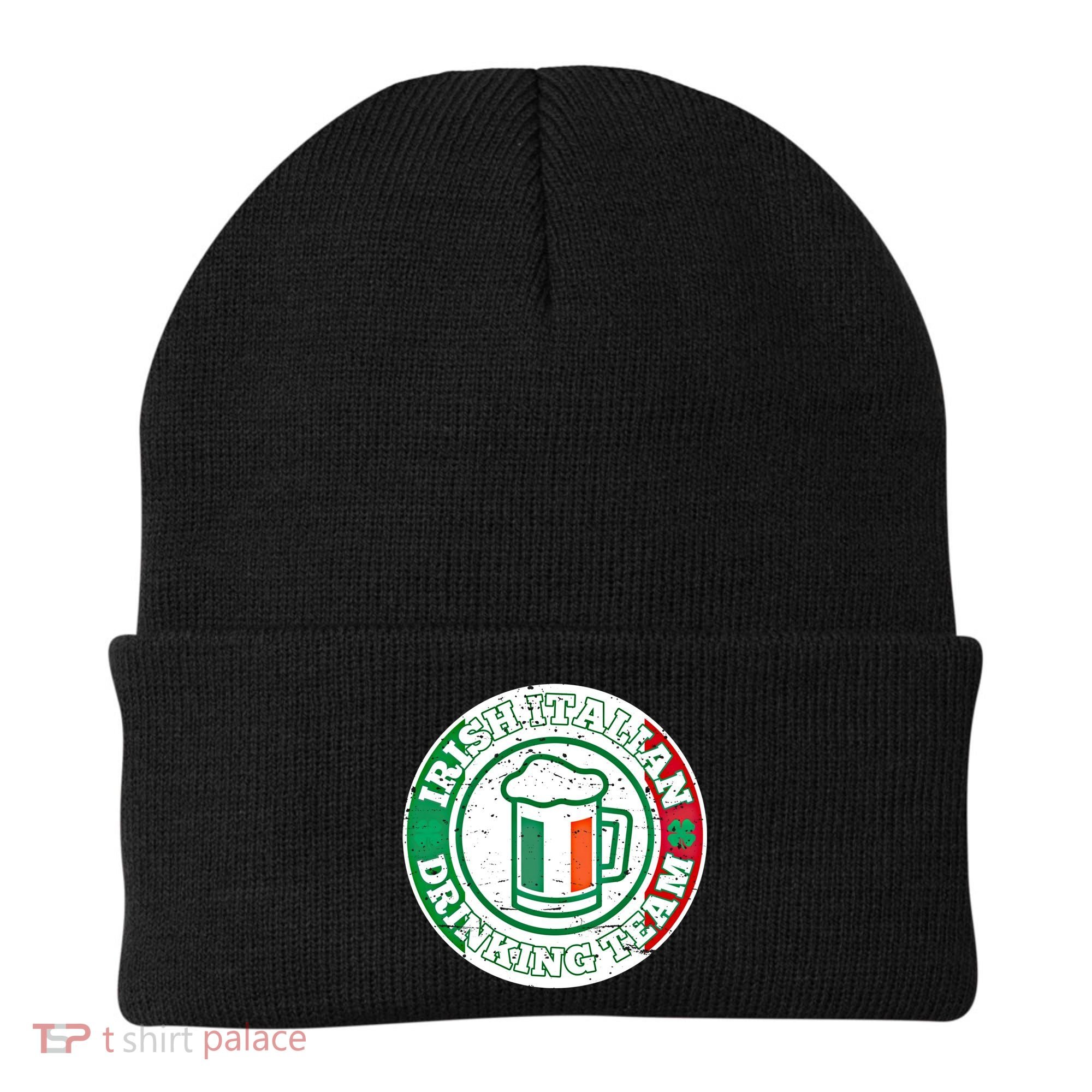 Irish Italian Ing Team Italy Flag St Patrick Humor Gift Cool Gift Beanie