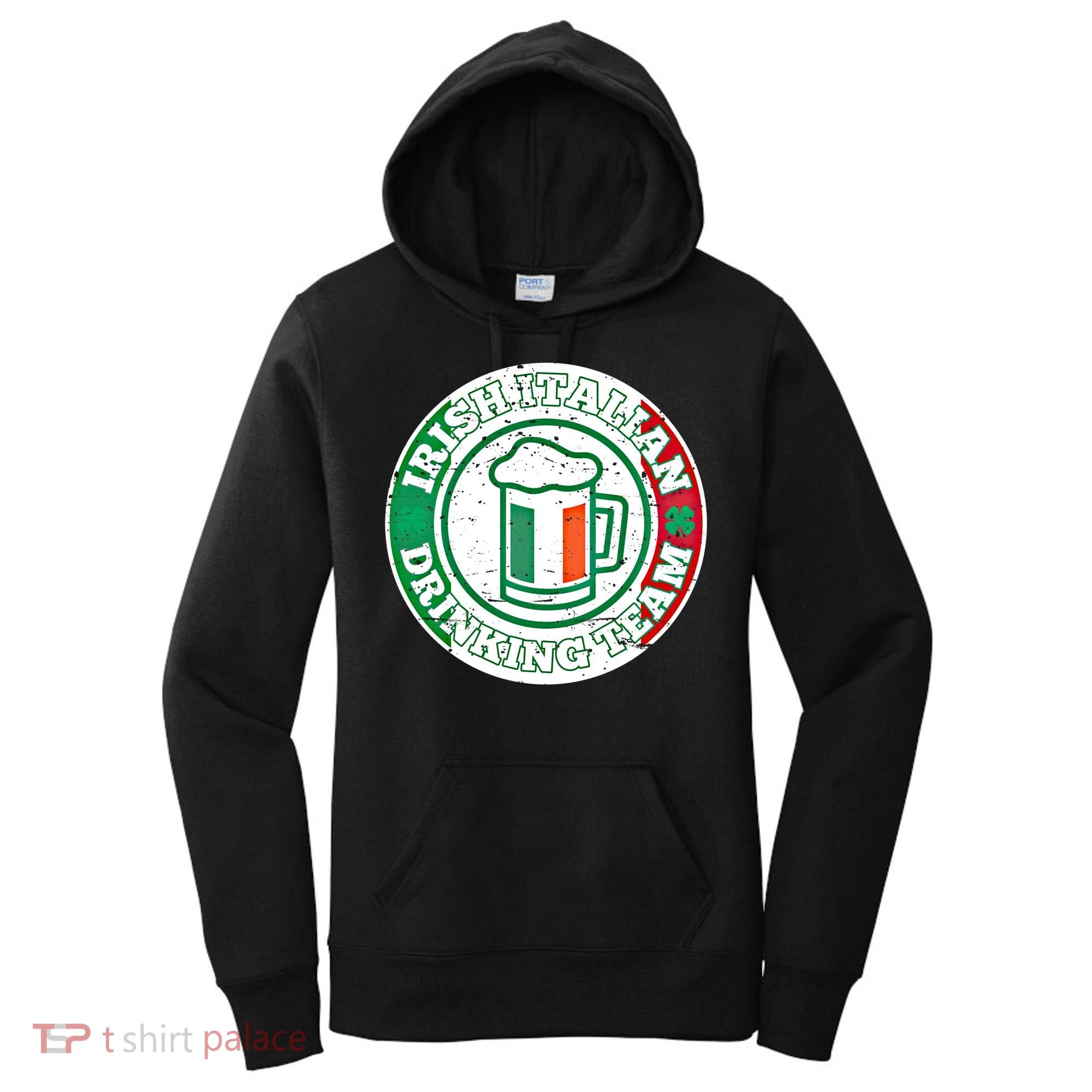 Irish Italian Ing Team Italy Flag St Patrick Humor Gift Cool Gift Women's Hoodie