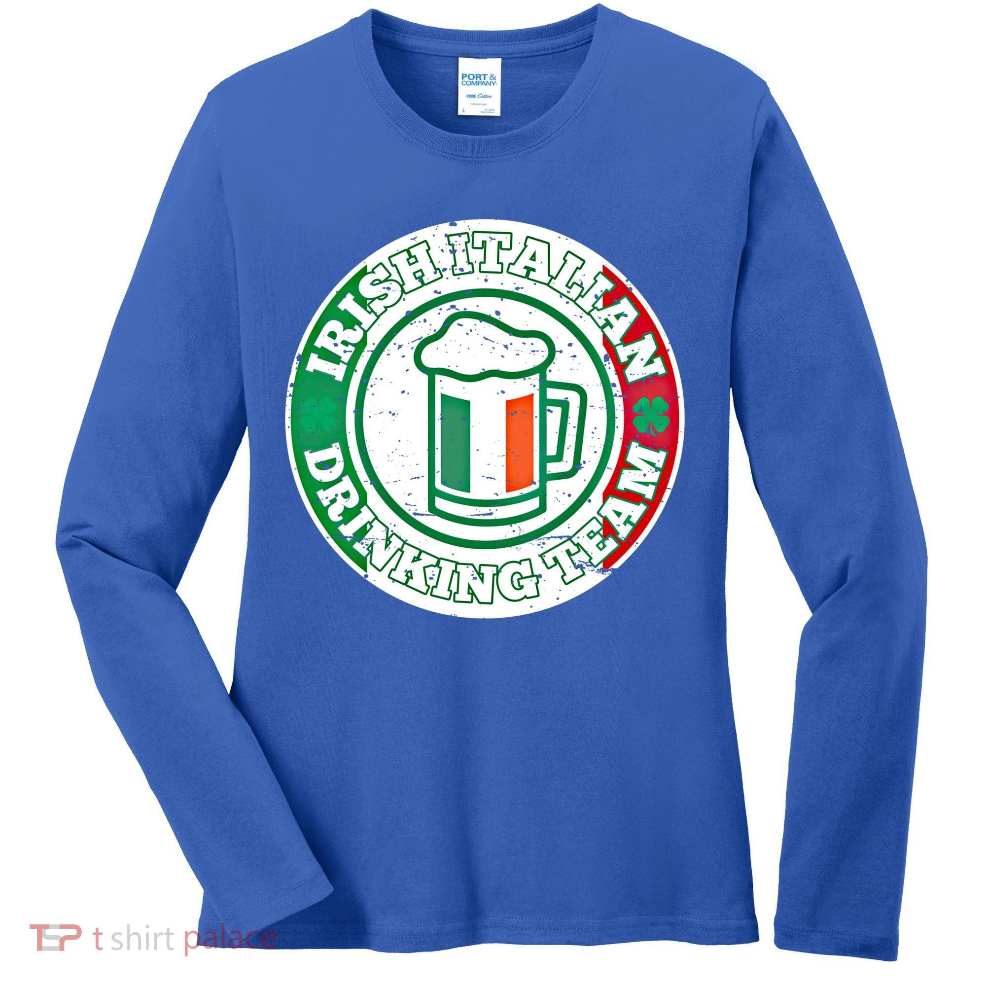 Irish Italian Ing Team Italy Flag St Patrick Humor Gift Cool Gift Women's Long Sleeve Shirt