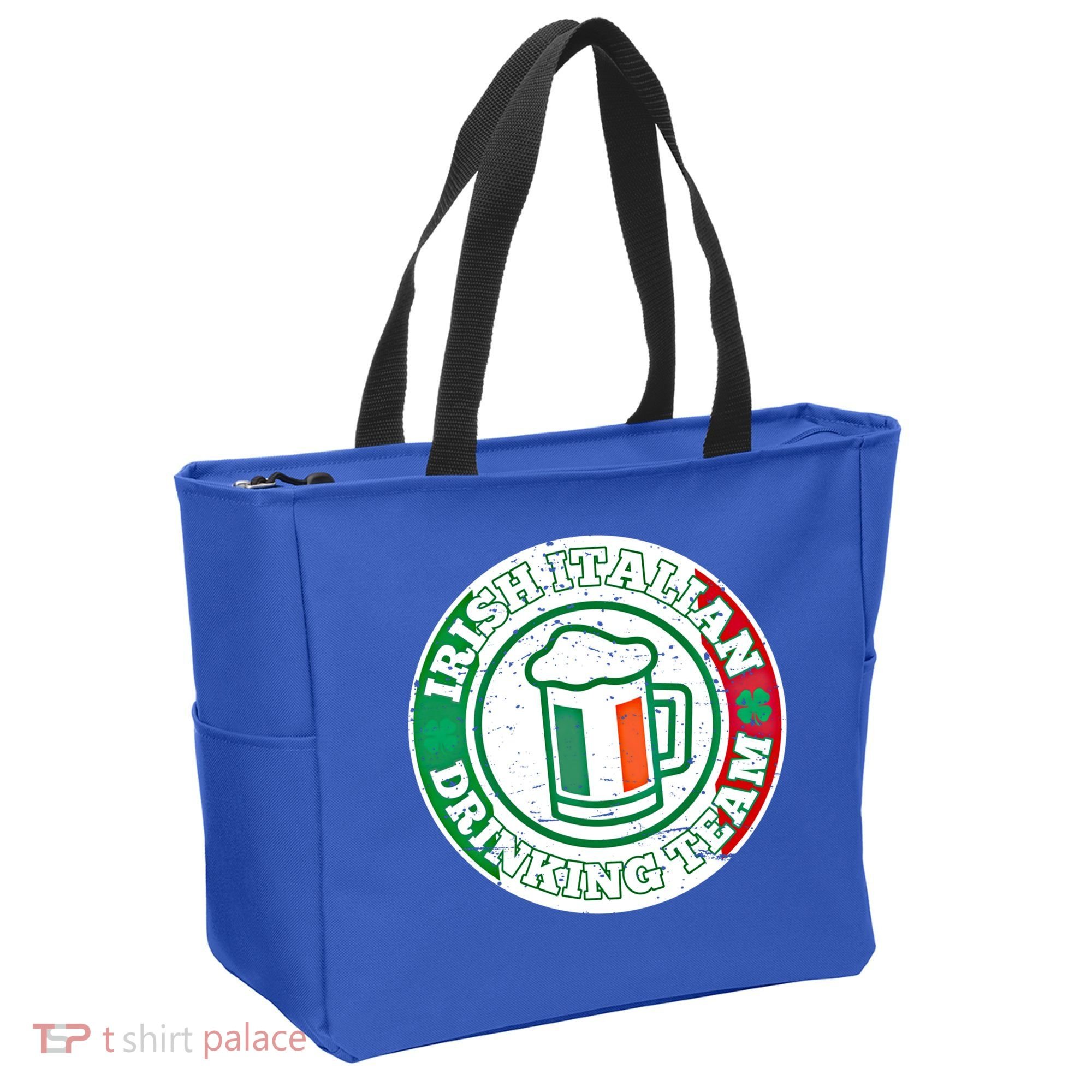 Irish Italian Ing Team Italy Flag St Patrick Humor Gift Cool Gift Tote Bag