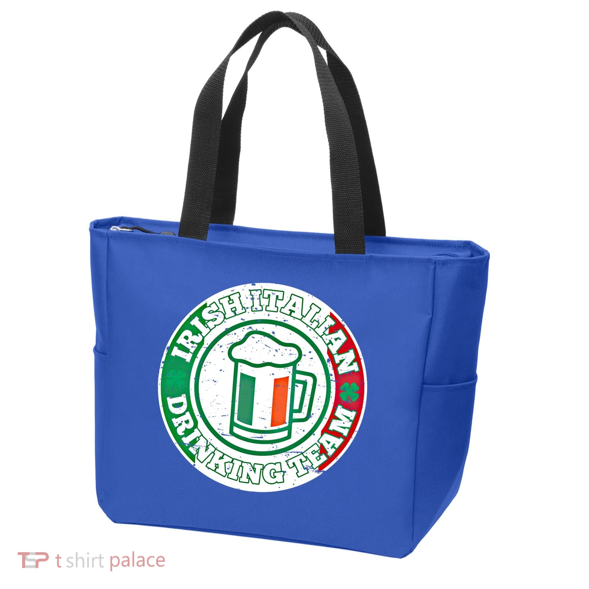 Irish Italian Ing Team Italy Flag St Patrick Humor Gift Cool Gift Tote Bag