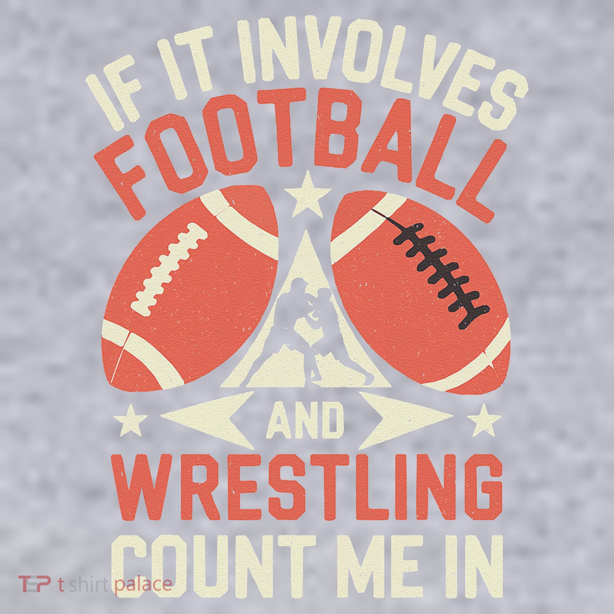 If It Involves Football And Wrestling Count Me In Women's Racerback Cropped Tank