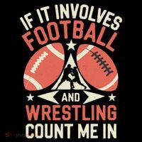 If It Involves Football And Wrestling Count Me In Stripe Pom Pom Beanie thumb 2
