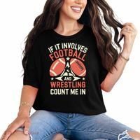 If It Involves Football And Wrestling Count Me In Comfort Colors T-Shirt thumb 0