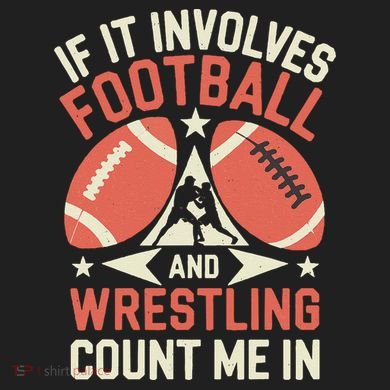 If It Involves Football And Wrestling Count Me In Modern Backpack