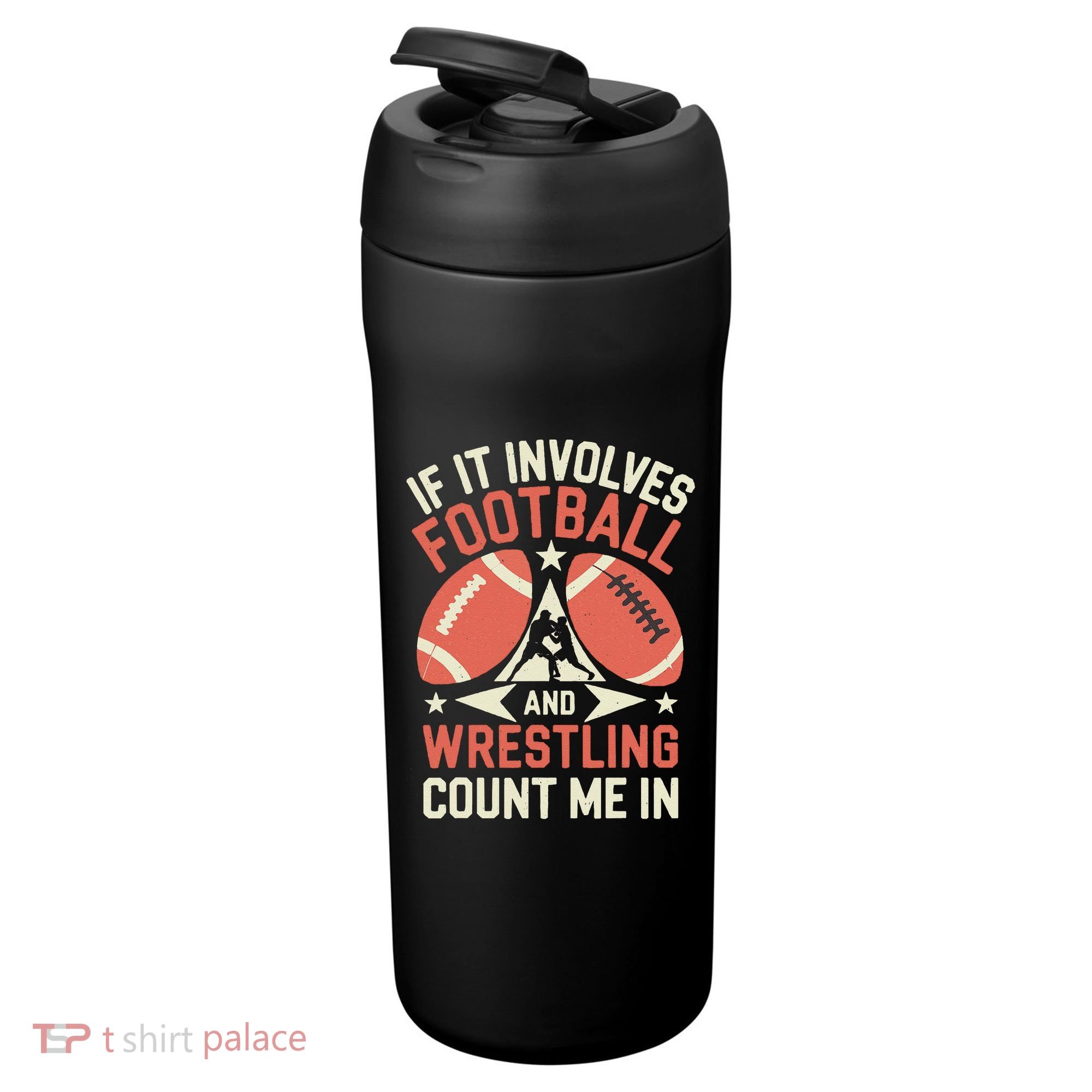 If It Involves Football And Wrestling Count Me In 24oz Duet Stainless Steel Tumbler