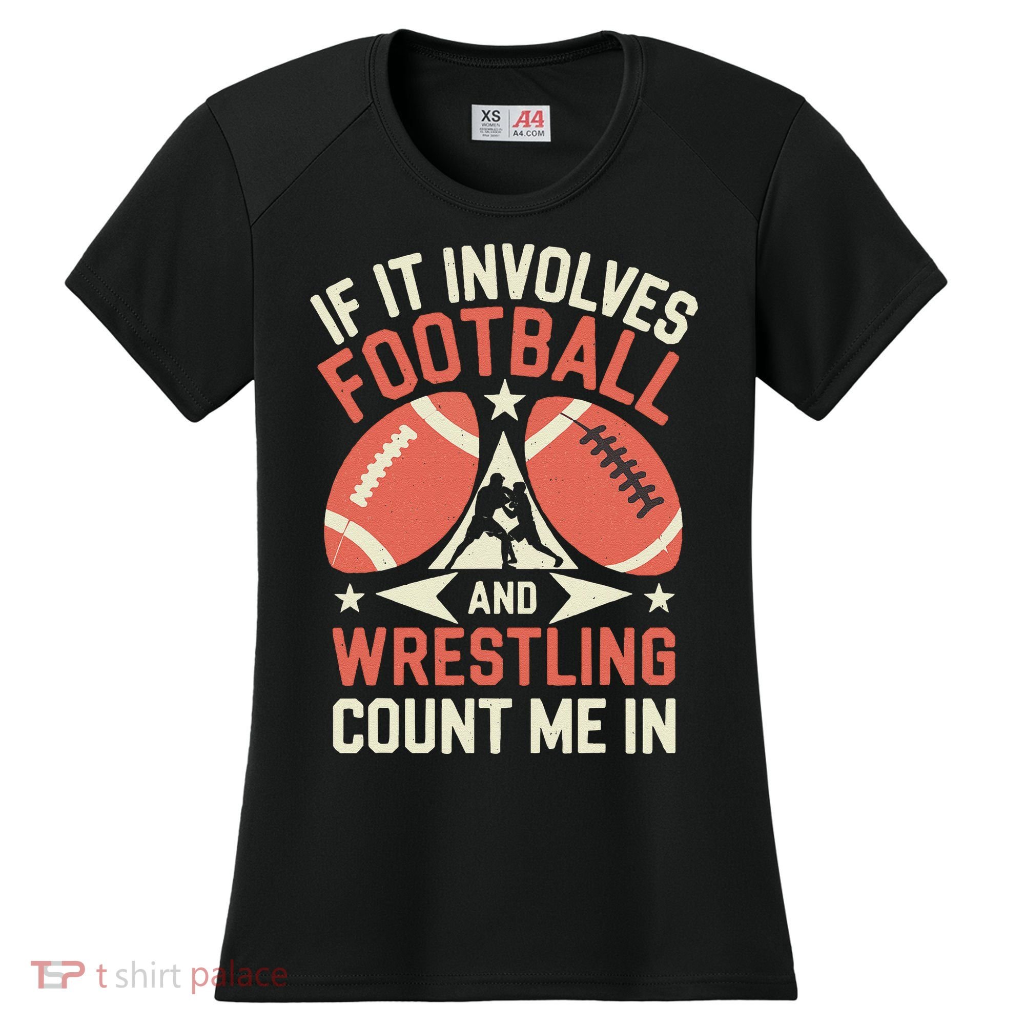 If It Involves Football And Wrestling Count Me In Women's Cooling Performance Crew T-Shirt
