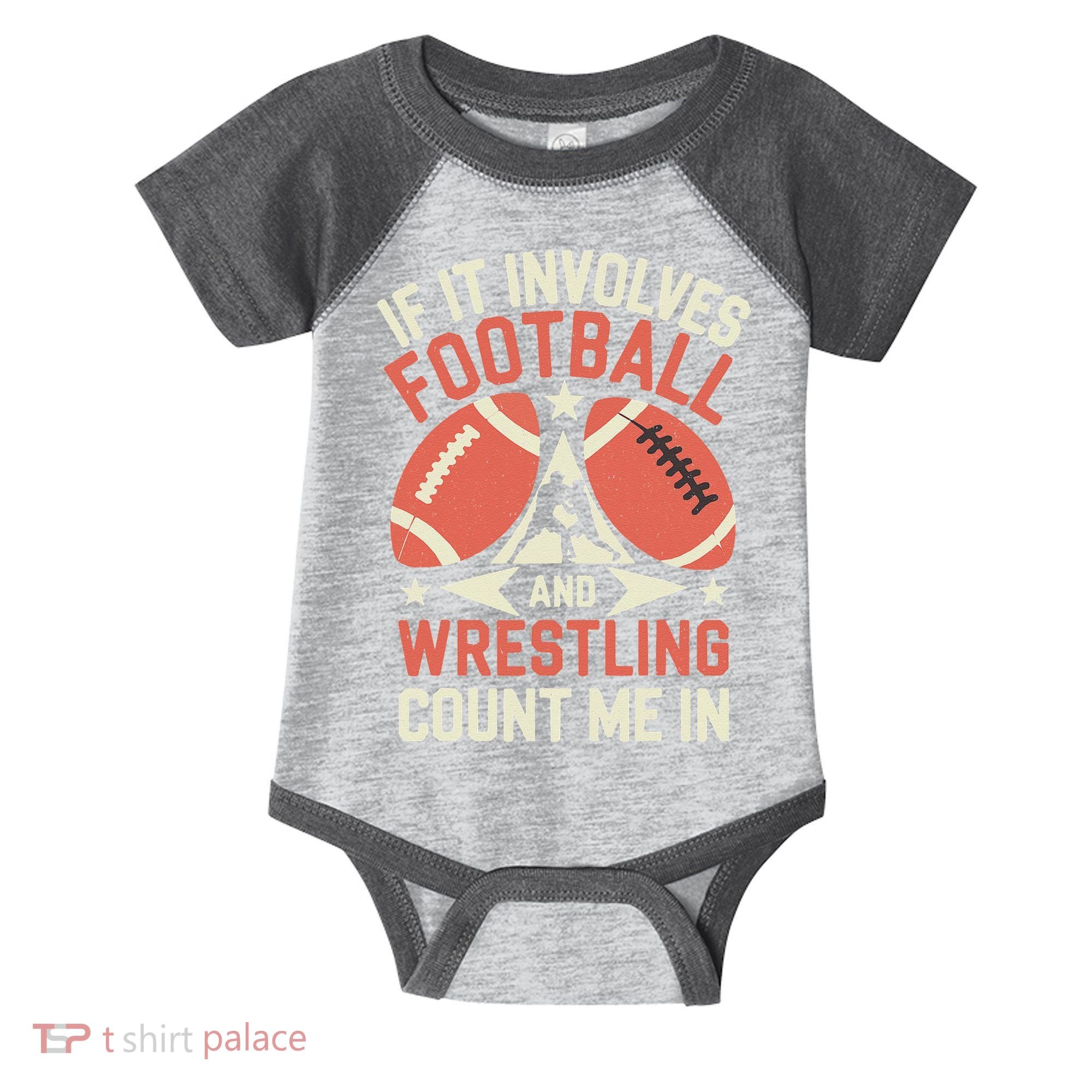 If It Involves Football And Wrestling Count Me In Infant Baby Jersey Bodysuit