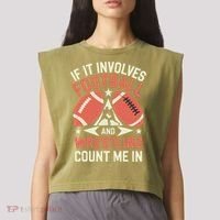 If It Involves Football And Wrestling Count Me In Garment-Dyed Women's Muscle Tee thumb 2