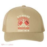 If It Involves Football And Wrestling Count Me In Yupoong Adult 5-Panel Trucker Hat thumb 0