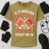 If It Involves Football And Wrestling Count Me In Cooling Performance Crew T-Shirt thumb 3