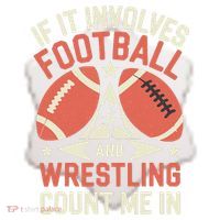 If It Involves Football And Wrestling Count Me In Ceramic Ornament thumb 2