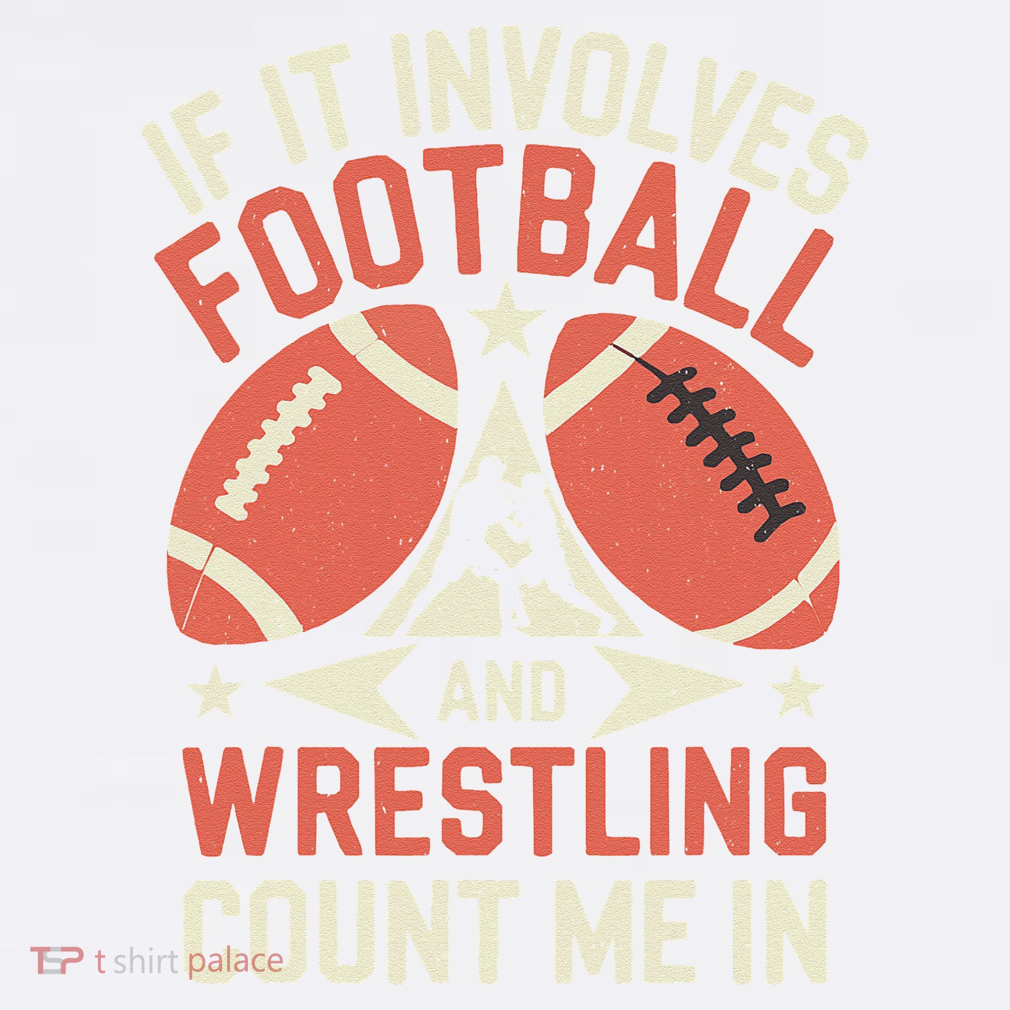 If It Involves Football And Wrestling Count Me In Comfort Colors Garment-Dyed Hooded Sweatshirt