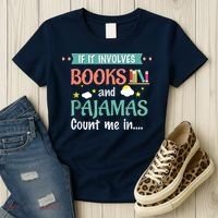 If It Involves Books And Pajamas Book Lover Gift Women's T-Shirt thumb 3