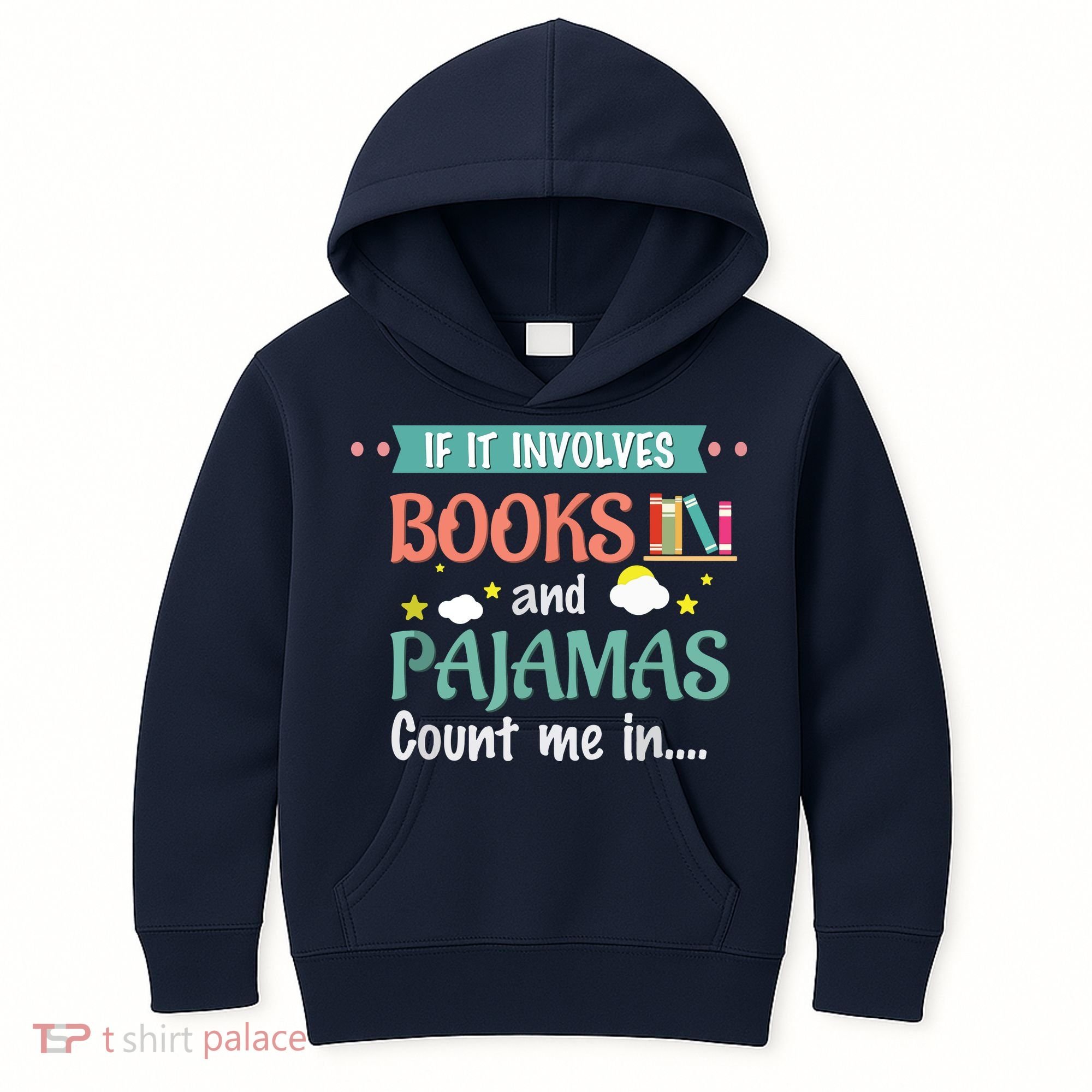 If It Involves Books And Pajamas Book Lover Gift Kids Hoodie
