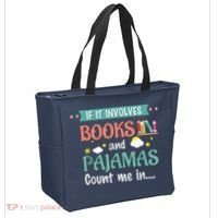 If It Involves Books And Pajamas Book Lover Gift Tote Bag thumb 2