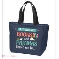 If It Involves Books And Pajamas Book Lover Gift Tote Bag thumb 3