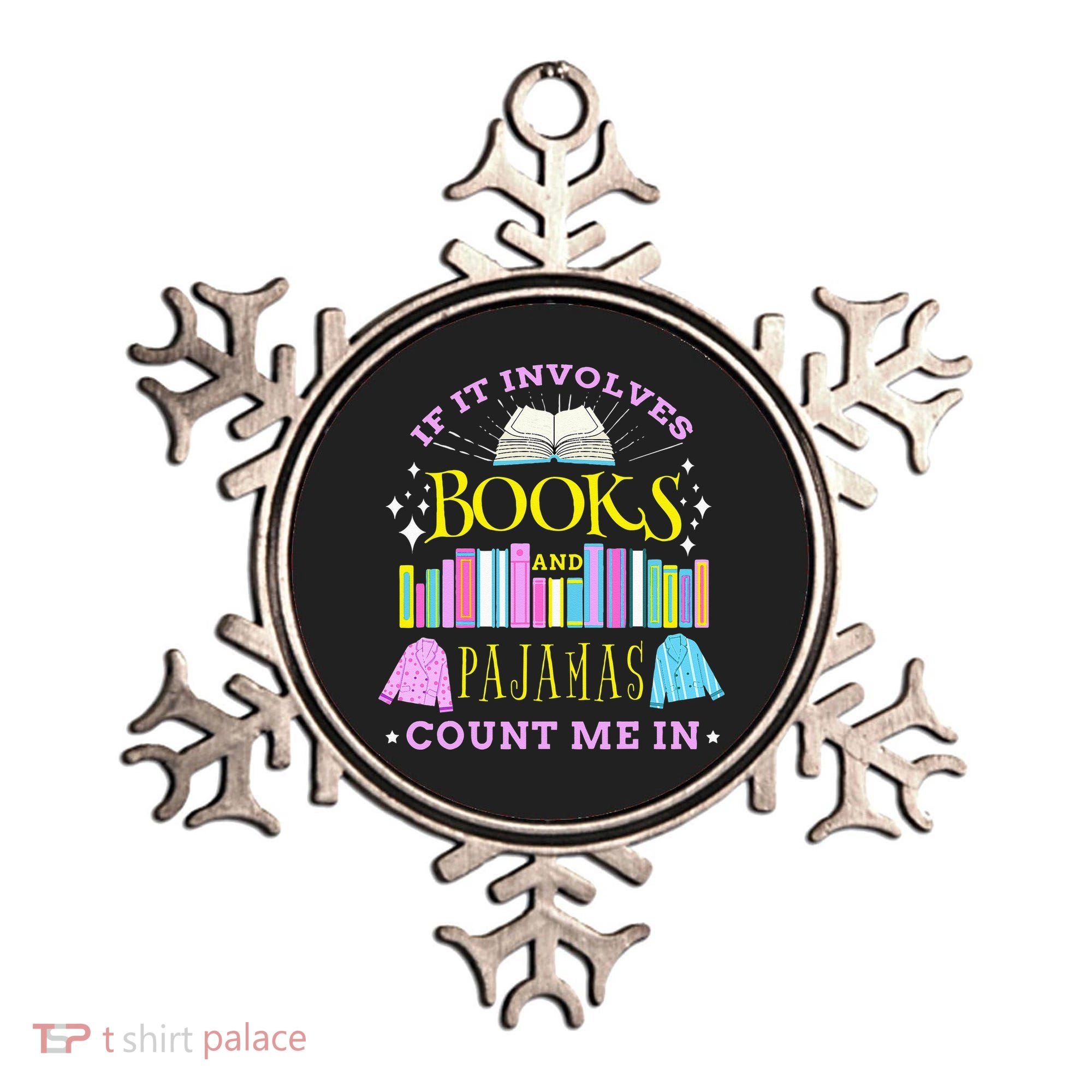 If It Involves Books and Pajamas Count Me In Librarian Ornament