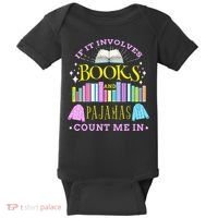 If It Involves Books and Pajamas Count Me In Librarian Baby Bodysuit thumb 0