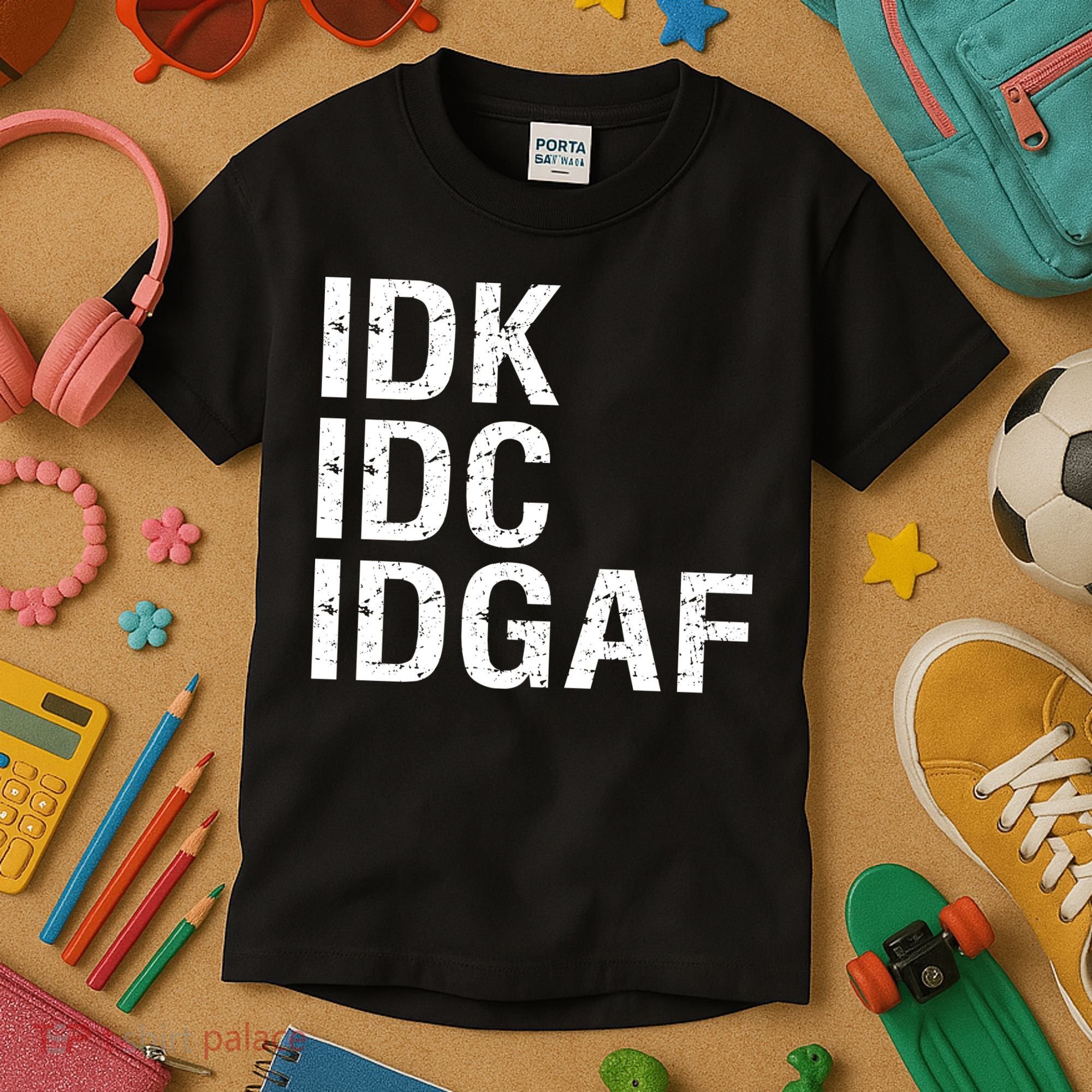 Idk Idc Idgaf Kids T-Shirt