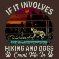 If It Involves Hiking And Dogs Count Me In Mountains Adventure Retro Vintage T-Shirt thumb 7