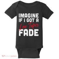 Imagine If I Got A Low Taper Fade Funny Hairstyle Meme Baby Bodysuit thumb 0