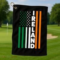 Ireland Irland Irish Flag Gift Golf Towel thumb 1