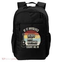 If It Involves Jesus And Guitars Count Me In Backpack thumb 0