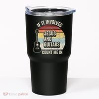If It Involves Jesus And Guitars Count Me In Tumbler thumb 0